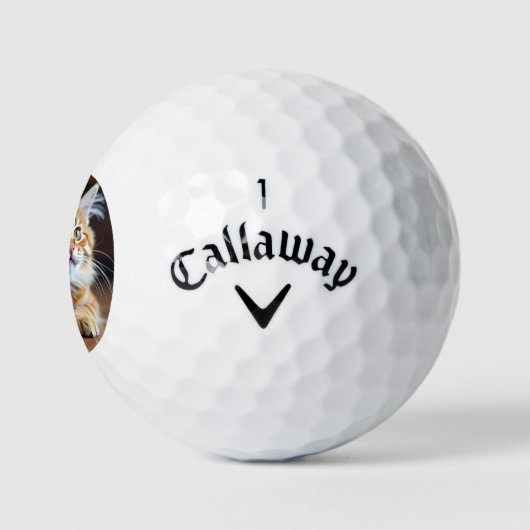 Cat grappig golfballen (Logo)