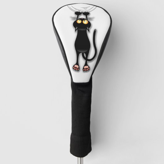 Cat grappige tekenspatiëring golfheadcover (Voorkant)