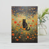 Cat Gustav Klimt Kaart (Staand voorkant)