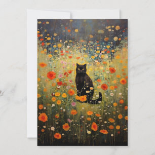 Cat Gustav Klimt Kaart