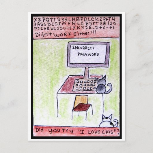 Cat Hackers Briefkaart (Voorkant)