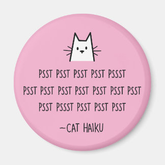 Cat Haiku ronde magneet
