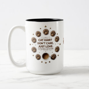 Cat Hair Don't Care 15oz Mok - Funny & Furry Cat