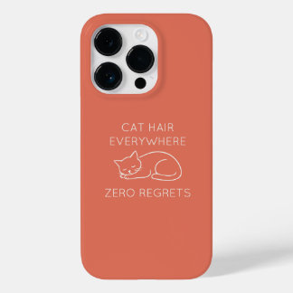 Cat hair everywhere zero regrets Case-Mate iPhone 14 pro hoesje