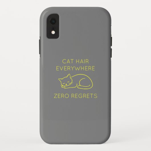 Cat hair everywhere zero regrets Case-Mate iPhone case (Achterkant)