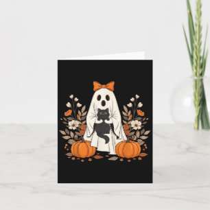 Cat Halloween Bloemen Ghost Funny Gifts Mannen Kaart