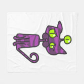 Cat Halloween Fleece Deken (Voorkant (Horizontaal))
