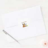 Cat halloween hart sticker (Envelop)