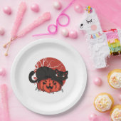 Cat Halloween Papieren Bordje (Feest)