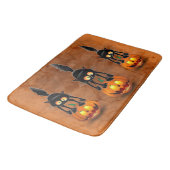 Cat Halloween Scared Cartoon op pompoen Badmat (Gekanteld)