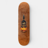 Cat Halloween Scared Cartoon op pompoen Skateboard (Voorkant)