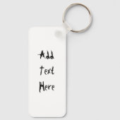 Cat Halloween Scared Cartoon op pompoen Sleutelhanger (Achterkant)