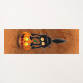 Cat Halloween Scared Cartoon op pompoen Yogamat (Voorkant (horizontaal))