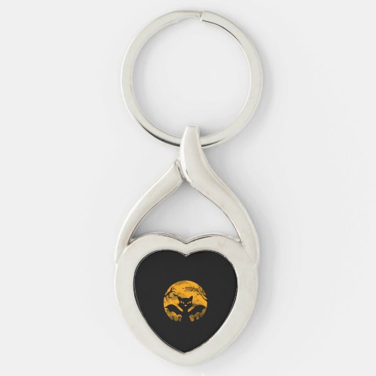 Cat Halloween Sleutelhanger (Voorkant)