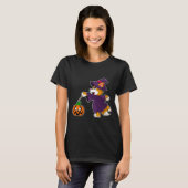 Cat Halloween Witch T-shirt (Voorkant volledig)