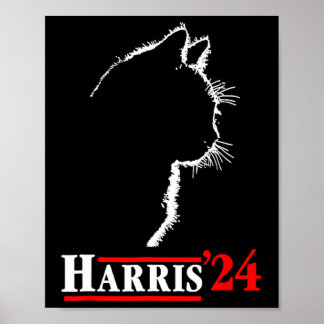 Cat Harris 24 Shirt stemt Kamala Harris voor presi Poster