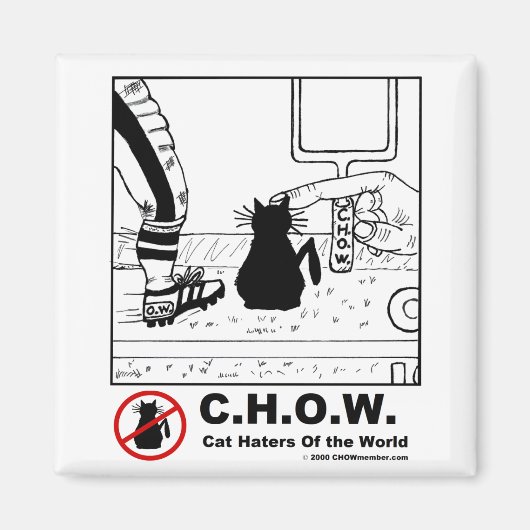 Cat Haters Football Magnet Magneet (Voorkant)