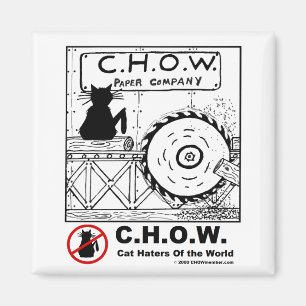 Cat Haters Sawmill Magnet Magneet