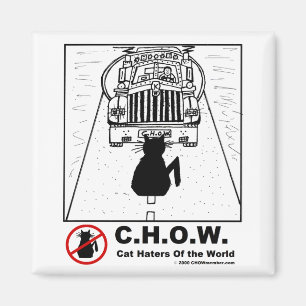 Cat Haters Truck Cartoon Magnet Magneet