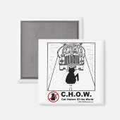 Cat Haters Vrachtwagen Cartoon Magnet Magneet (Voorkant / Achterkant)