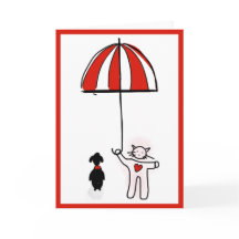 Cat Heart & Umbrella Loves Doggy Valentijnsdag