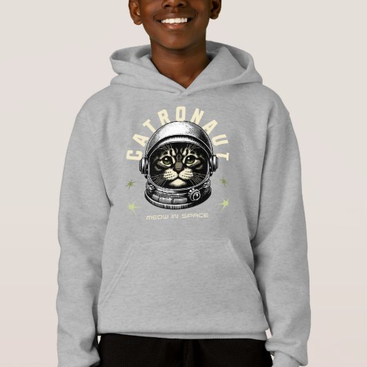 Cat Hoodie Funny Cat Astronaut (Voorkant)