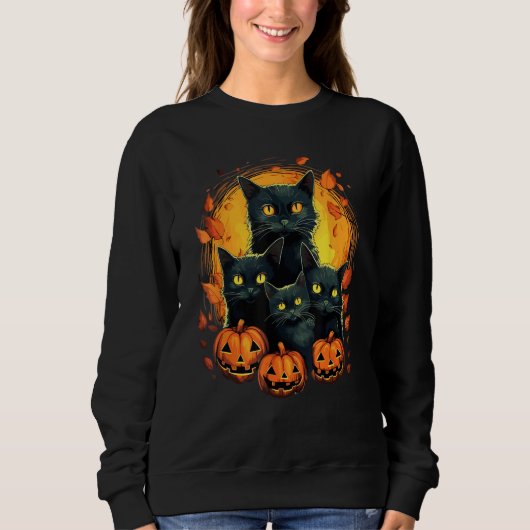 Cat Horror Cute Halloween for Cat Kitty Trui (Voorkant)