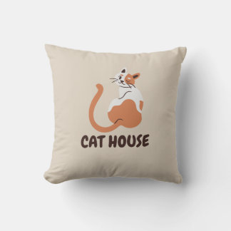 cat house pillowcase  kussen