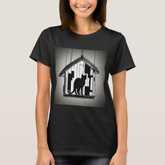 Cat House T-shirt voor dames (Voorkant)