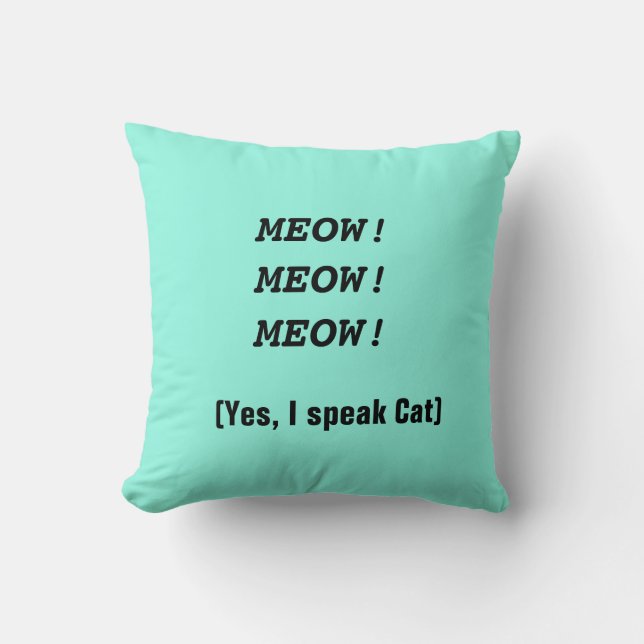 Cat Humor Sierkussen (Voorkant)