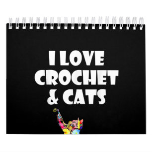 Cat I Love Crochet & Cats Embroidery Needlepoint Kalender