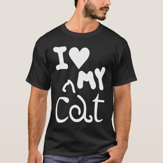 Cat I Love My Cat 1 T-shirt (Voorkant)