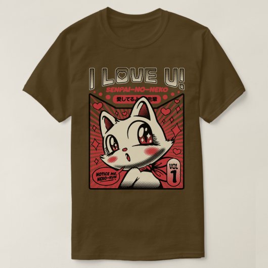 Cat I Love You van Tobe Fonseca T-shirt (Design voorkant)