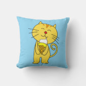 Cat Ice Cream Cone Pillow Baby Pink Blue Kussen (Voorkant)