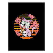 Cat Ice Cream Retro 90's Perfect Poster (Voorkant)