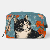 Cat Illustratie Dopp Kit Toilettasje (Achterkant)