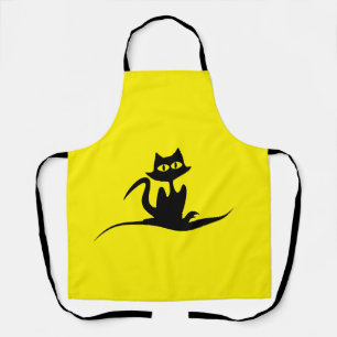 Cat Illustration Apron Schort