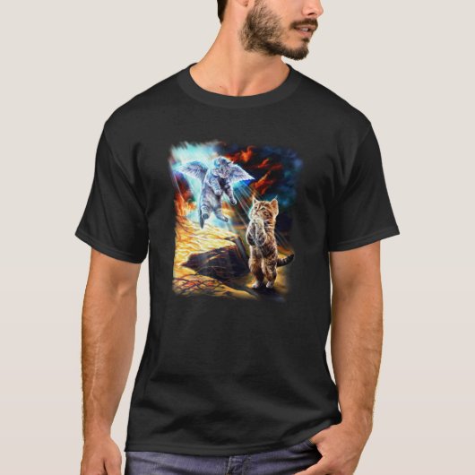 Cat Impersonate Jesus in Garden of Gethsemane Scen T-shirt (Voorkant)