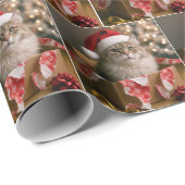 Cat In a Christmas Gift Box Cadeaupapier (Rol Hoek)