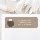 Cat in Basket retouradres Label (Insitu)