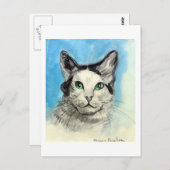 Cat in Blue, Francis Picabia Briefkaart (Voorkant / Achterkant)