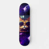 CAT IN DE RUIMTE GRAPPIG Skateboard Deck (Voorkant)