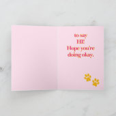 Cat in Flower Garden Design Carte de voeux (Intérieur)