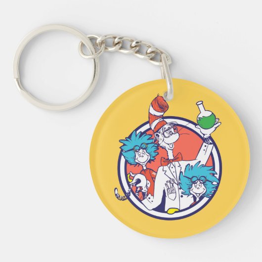Cat in het Pet & Lab Tech One Lab Tech Two Sleutelhanger (Voorkant)