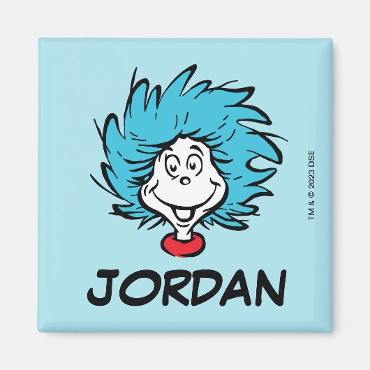 Cat in het Pet Thing One Thing Two - Aangepast din Magneet (Voorkant)