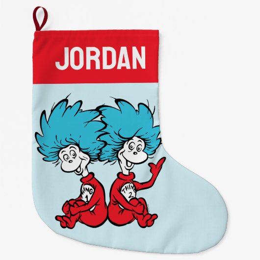 Cat in het Pet Thing One & Thing Two Grote Kerstsok (Voorkant)