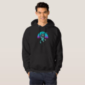 Cat in Space Space Cat Nerdy  3 Hoodie (Voorkant volledig)