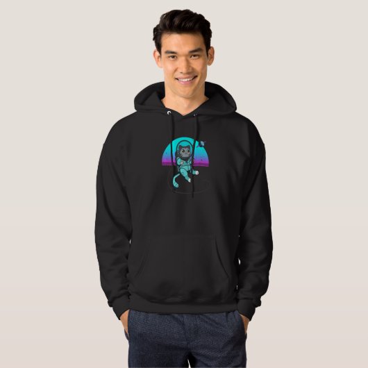 Cat in Space Space Cat Nerdy 3 Hoodie (Voorkant volledig)