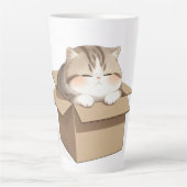 Cat In the box Latte Mok (Voorkant)