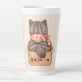 Cat in The Box Latte Mok (Voorkant)